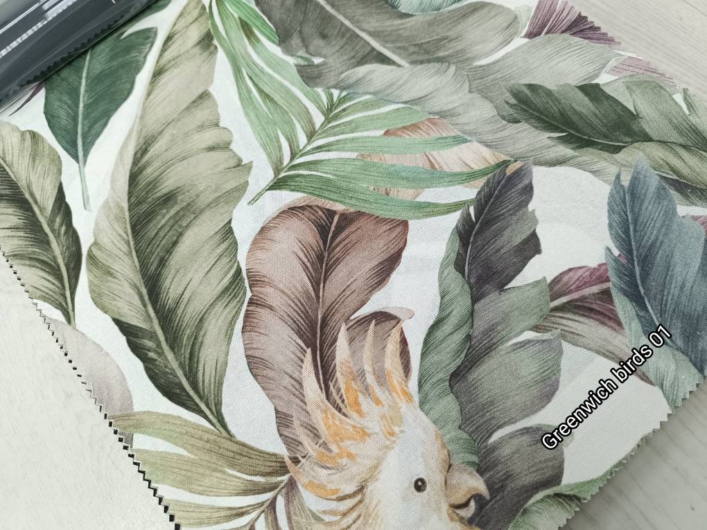 Greenwich Birds ткань Fabric club,  от магазина "Шторы - и точка!"